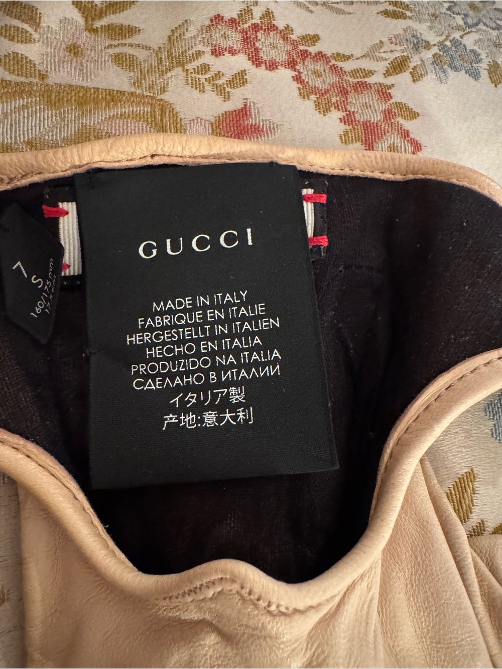Gucci Nappa Leather New Gloves Size Small Pale Pink - Picture 13 of 13